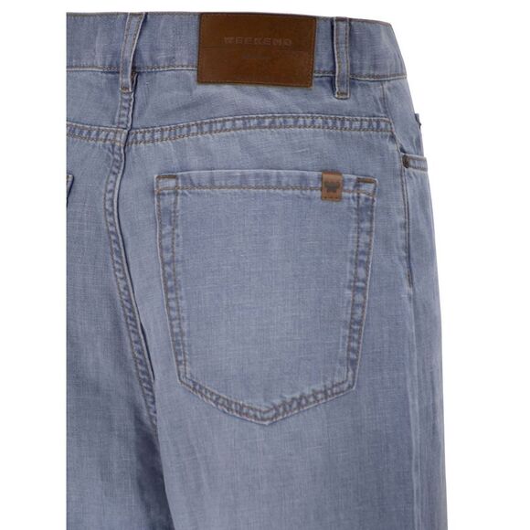 Weekend Maxmara Women Wkdlatino - Cotton And Linen Denim Jeans - Picture 4 of 4